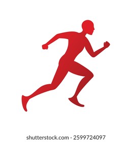 A running man silhouette vector deign