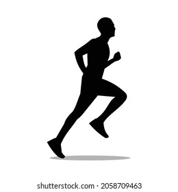 running man silhouette vector design