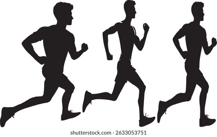 Running man silhouette vector design