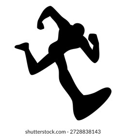Silueta de hombre corredor. Imagen de Vector