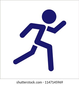 Running man. simple icon. Vector.
