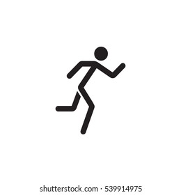 Running man solid icon, fast & fitness sport, vector graphics, a filled pattern on a white background, eps 10.