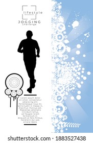 Running man. Sport background ready for poster or banner, vector.