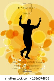 Corriendo. Fondo deportivo listo para carteles o pancartas, vector