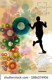 Running man. Sport background ready for poster or banner, vector