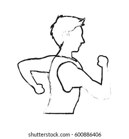 running man sport or health icon image 