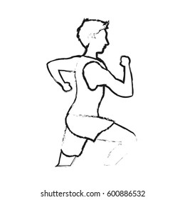 running man sport or health icon image 