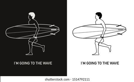 running man with the surf