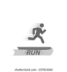 running man symbol vector illustration on a white background