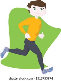running man Training to marathon Jogging man