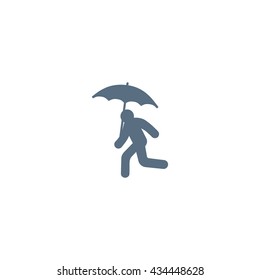 running man with umbrella 