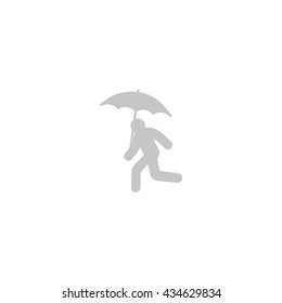 running man with umbrella 