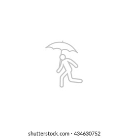 running man with umbrella 