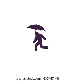 running man with umbrella 