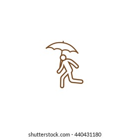 running man with umbrella 