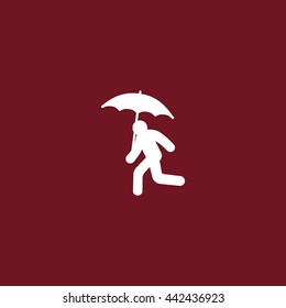 running man with umbrella 