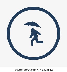 running man with umbrella 