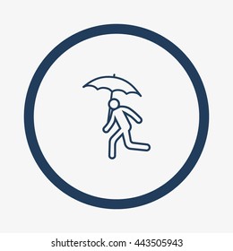 running man with umbrella 