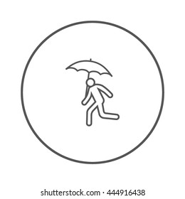 running man with umbrella 