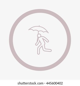 running man with umbrella 
