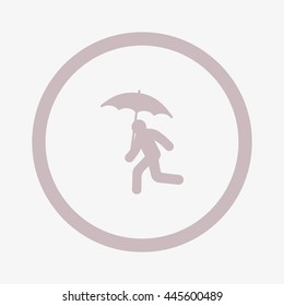 running man with umbrella 