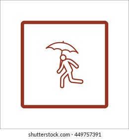 running man with umbrella 
