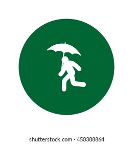 running man with umbrella 