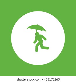 running man with umbrella 