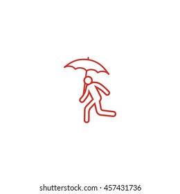 running man with umbrella 
