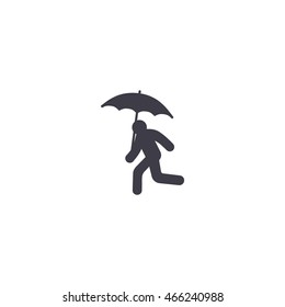 running man with umbrella 