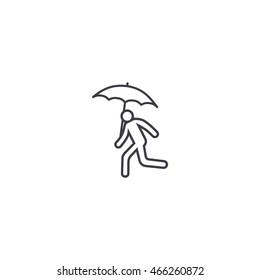 running man with umbrella 