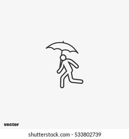 running man with umbrella 