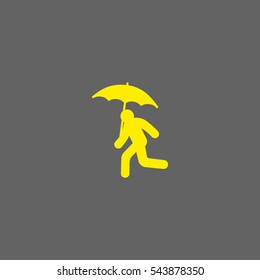 running man with umbrella 
