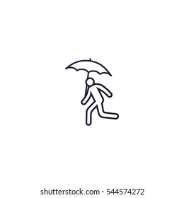 running man with umbrella 
