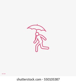 running man with umbrella 