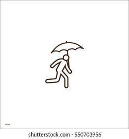 running man with umbrella 