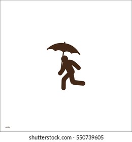 running man with umbrella 