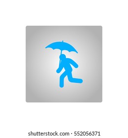 running man with umbrella 
