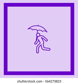 running man with umbrella 