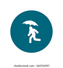 running man with umbrella 