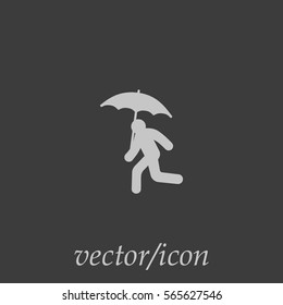 running man with umbrella 