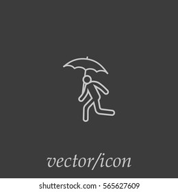 running man with umbrella 