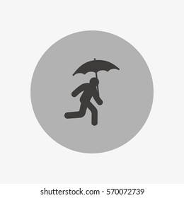 running man with umbrella 