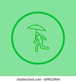 running man with umbrella 