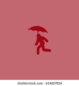 running man with umbrella 