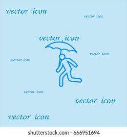running man with umbrella 