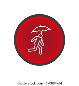 running man with umbrella 