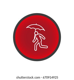 running man with umbrella 