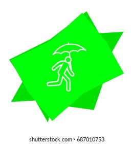 running man with umbrella 