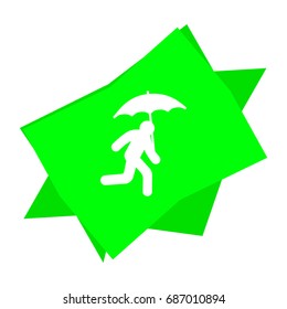 running man with umbrella 